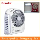 Multi function rechargeable electric emergency charger fan with table light
