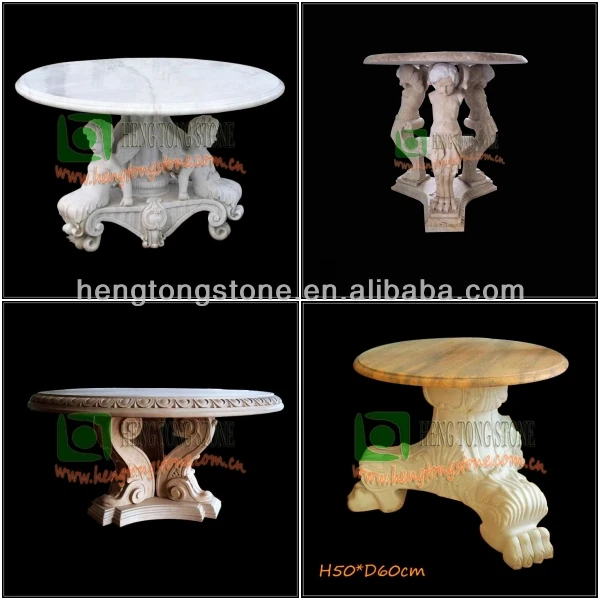 Round Indoor Stone Table with Children