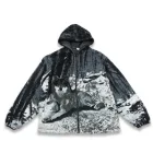 OEM service 3d digital print jacket warm fleece jacket men warm jacket High Quality 3d Print