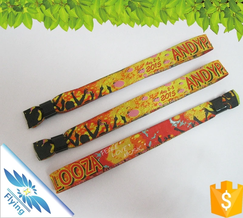 2016 Custom Festival Woven Fabric Wristband For Events Buy Festival