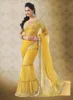 Net yellow designer saree