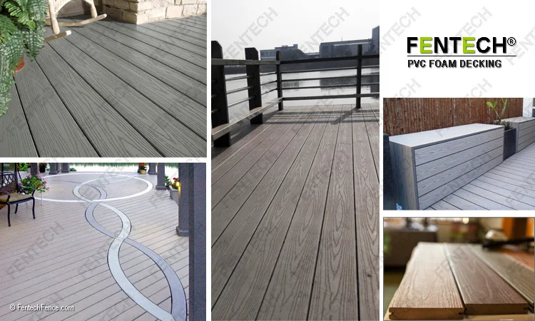 Fentech Waterproof Cheap Decking Board, Composite Decking