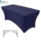 Elastic black rectangular spandex table cover for cheap sale