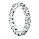 Cubic Zirconia Eternity Ring Wedding Band 14k White Gold Round Cubic Zirconia Pave Eternity Ring Wedding Band