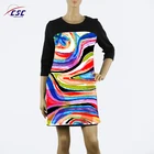 China Manufacturer Clothing Factory New Customized Fashion three quarter sleeves blouse designs Lady Dress