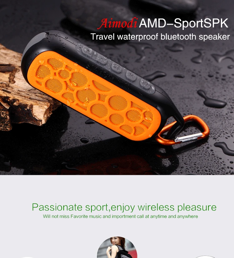 2016 Waterproof portable bluetooth speaker bass