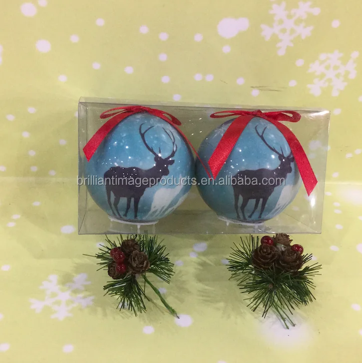 popular polyfoam christmas ball with pvc gift box