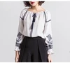 Customized ladies ethnic design cotton women clothing tops blouses