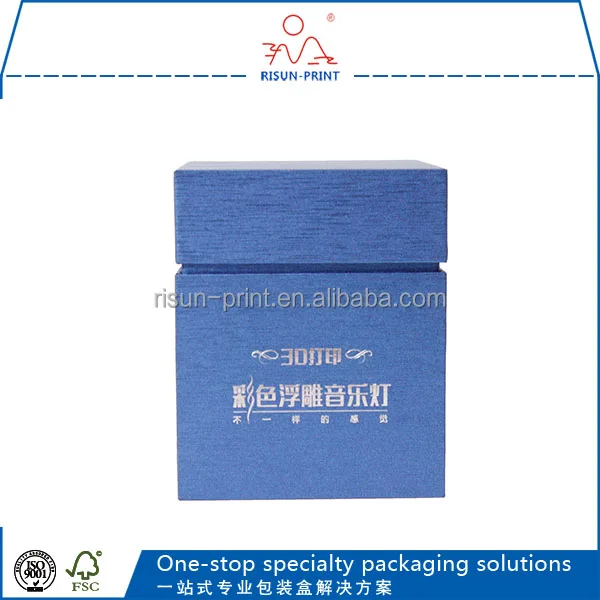 Cardboard Bottle Packaging Box Blue Printing