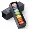 Black Luxury Drawer Paper Packaging Macaron Gift Box with window