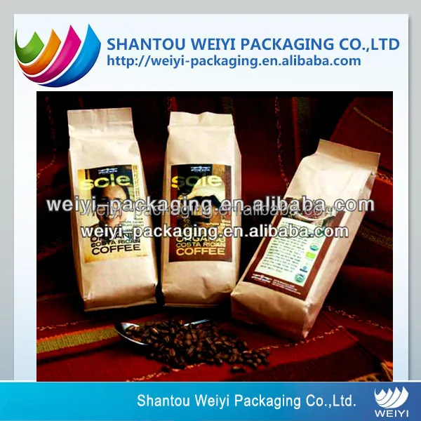 eco-friendly disposable customized paper coffee bag