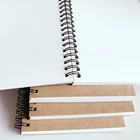 Wholesale Custom Print Brown Kraft Paper Sketch Book Sprial Notebook Notepad Exercise Book