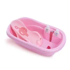 Wholesale plastic baby shampoo basin bath compact shower tub