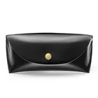 luxury leather eyeglass case bag sunglasses glasses case with snap button