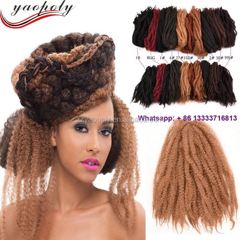 Marley Hair Braids Afro Kinky Black Crochet Hair Extensions