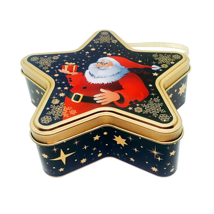 christmas small metal box/ christmas gift tin box