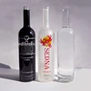 750ml matte black/ frost/ clear glass bottle for liquor