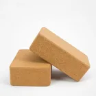 Logo Printing eco friendly material Natural Cork yoga block yoga products