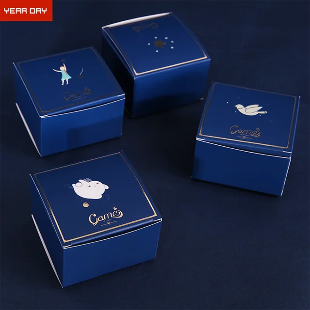 business gift packaging paper box decoration with silk ribbon