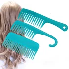 Cheap Wide Tooth Hair Brush Beard Comb Small MOQ Dry Wet Durable Plastic Salon Shower Hook Comb Comb Set