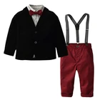 2019 baby shirt + trousers + suit and gentleman's jacket five-piece boy's suit baby clothes suit