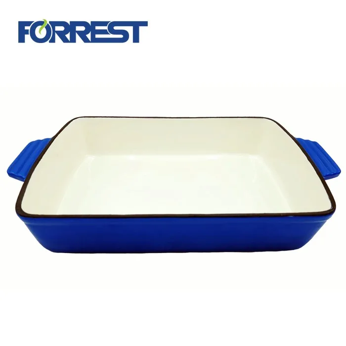 enamel cast iron roasting pan dish pan for table dish plate fda