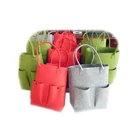 2018 red green grey felt hand bags/fashion cheap women handbag from China
