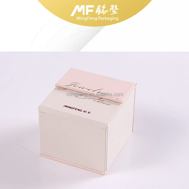 delicate pink papper wrapping romantic jewelry gift box
