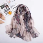 2019 wholesale printing cotton and linen voile prevented bask 2 to 1 shawl scarf