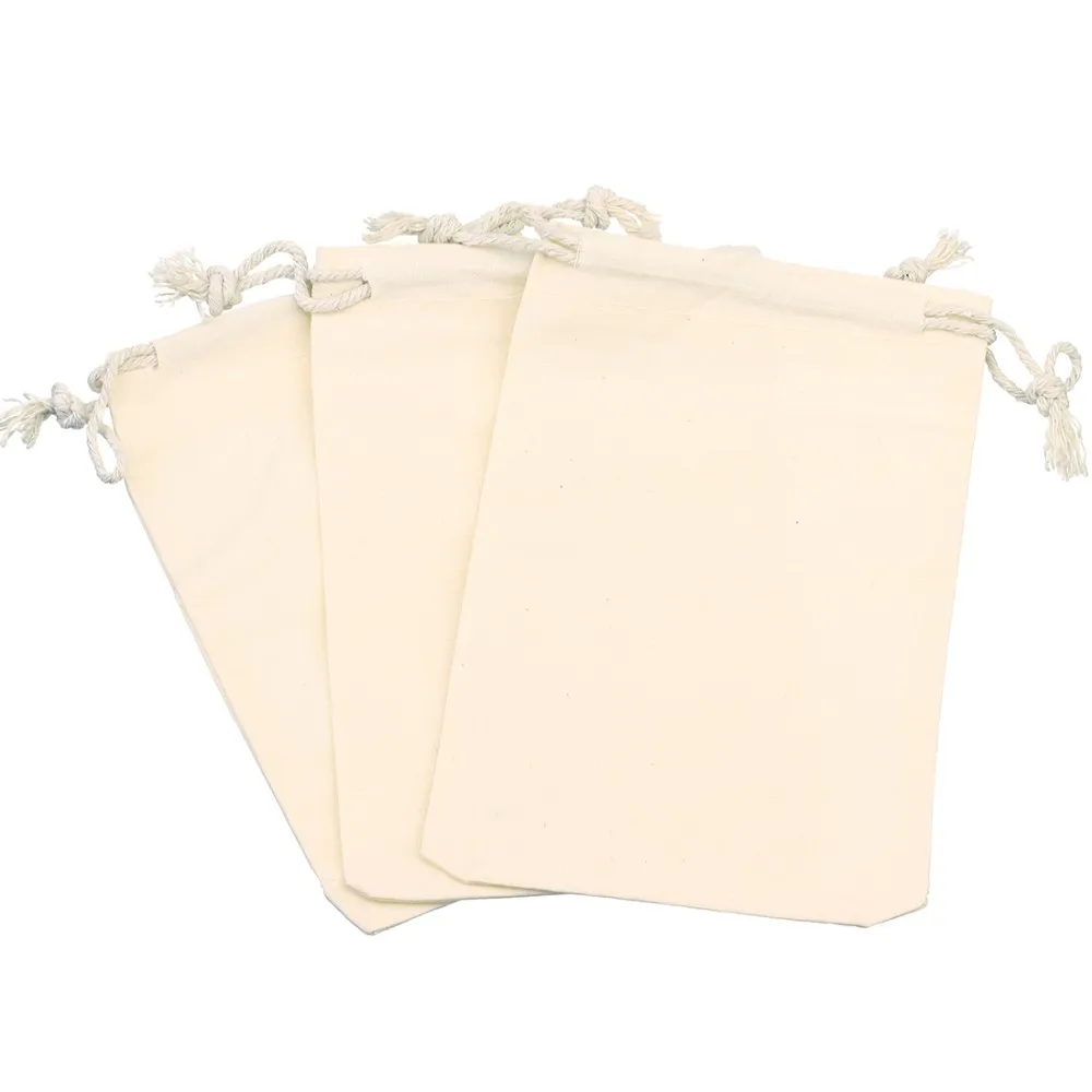 fine linen cotton storage bag small drawstring promotion gift