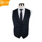 Custom Short Leadtiem Fashion checked wool Waistcoat For Men
