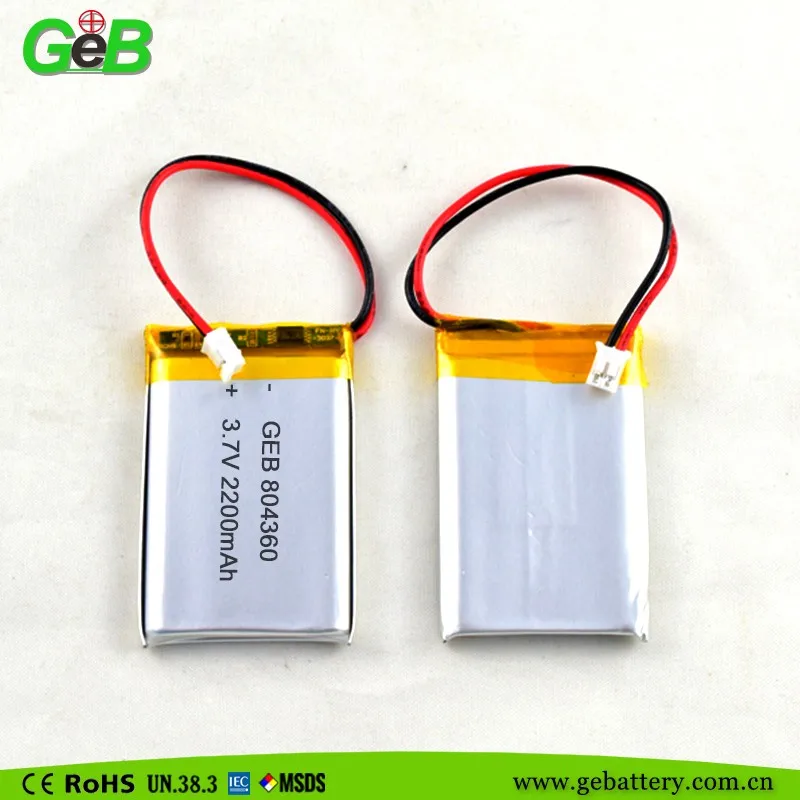 GEB804360 3.7V 2200mAh li-polymer battery