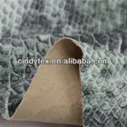 0.55mm snake pattern 100% viscose print pu synthetic leather