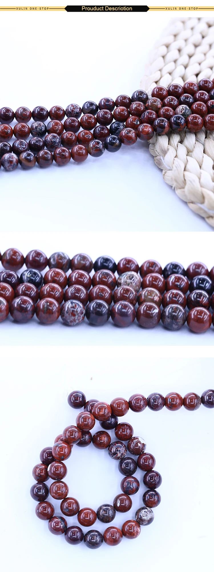 xulin natural stone brecciated jasper bead