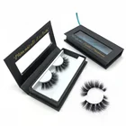 Own Brand private label 100% mink fur lashes 3d mink eyelash with custom eyelash packaging box