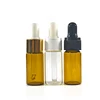 1ml 2ml 3ml 5ml 6ml 10ml mini clear amber glass dropper bottle essential oil perfume small sample glass vial