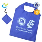Eco friendly polyester folding bulk reusable shopping bags