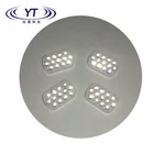 White round glass beads plastic oval reflective panels with13 beads