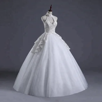 2018 Silhouette Neck Line Bridal Gown Crystal Luxury Wedding