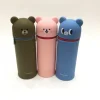 Korea Style Stationery Pen Pencil Holder Custom Funny Cartoon Animal Design Printing Silicone Round Pencil Case
