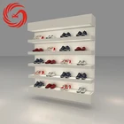 Wall mounted shoes store wall panel hanging retail shoe shelf display