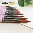 Round Synthetic Sable Hair Acrylic&Watercolor Professional Artist Paint Brush Set