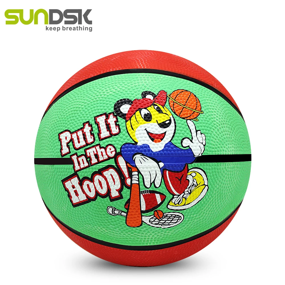 ballon de basket ball colorful size 3 cartoon basketball indoor