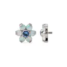 Wholesale F136 Titanium Body Piercing Opal Flower Dermal