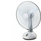 Rechargeable table fan 16inch mobile phone charger with led light