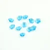 Hot sale aquamarine 50pcs 14mm summer flower loose decorative beads in one hole crystal glass parts for Diy child gift/Clothes