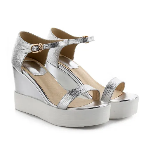 Ladies Shoes 2015 High Heels Sandals Summer Women's Open Toe Strap Straw Braid Wedges Platform wedge sandals with straps sandals