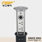 Kitchen Intelligent Motorized Auto Pop up Tabletop Desktop Countertop Universal USB Extension Power Socket with Speaker