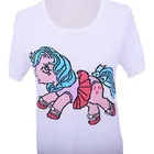 Jumpers Clothes Custom OEM Summer Pony Jacquard Knitwear Women Short Sleeve Pullover Custom Jumpers Clothes Knitted Sweater