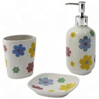BX Group 3 pcs colorful flower bathroom accessories set for kid